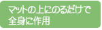 マットの上にのるだけで全身に作用